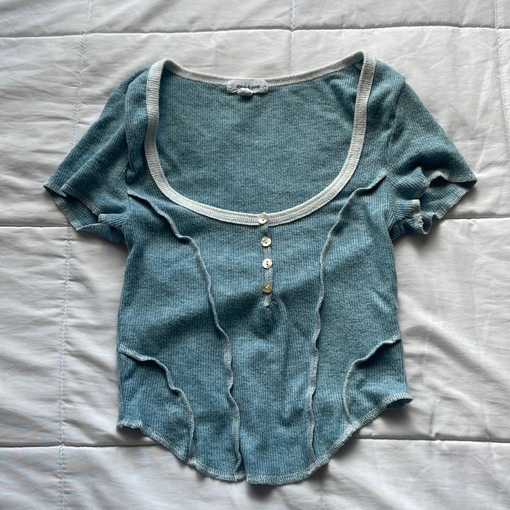 Blue Crop Top